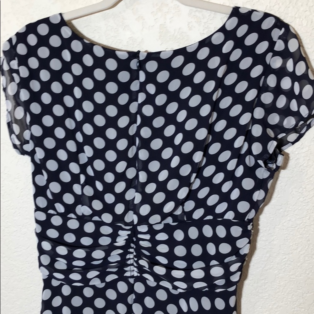Connected Apparel Navy/Wht polkadot size10 - Picture 3 of 5